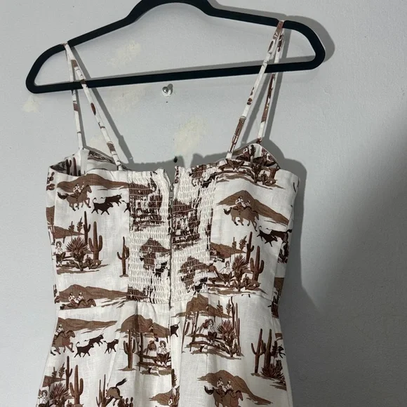 Reformation Roarke Linen Women's Mini Dress size 8 - Picture 9 of 10